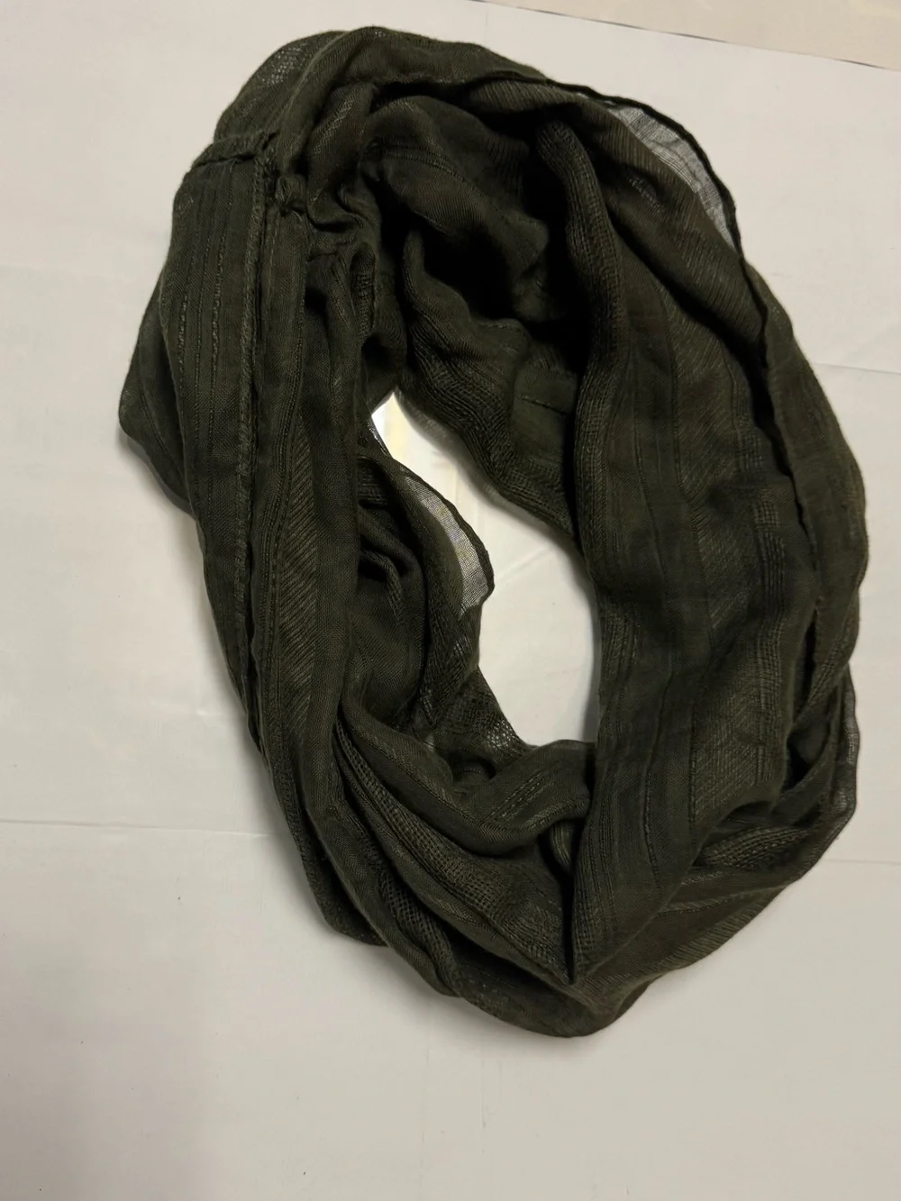 Lightweight Women’s Stylish Khaki Olive Green Infinity Scarf